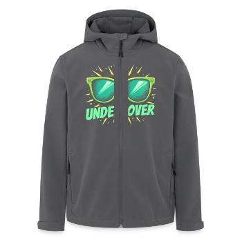 Lustige Sonnenbrille und Undercover Speech Kostüm - Recycelte Männer Softshell-Jacke von Stanley/Stella - Anthrazit - Vorne - AI Model Male 185 light (185cm)