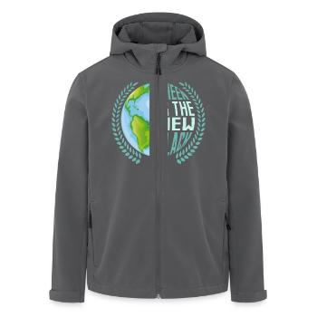 Green Is The New Black Planet Earth Day - Recycelte Männer Softshell-Jacke von Stanley/Stella - Anthrazit - Vorne - AI Model Male 185 light (185cm)