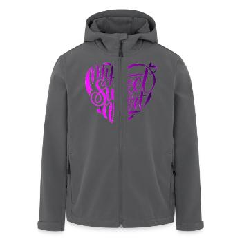 COOLES T-SHIRT, MEIN KLEINES HERZ - Recycelte Männer Softshell-Jacke von Stanley/Stella - Anthrazit - Vorne - AI Model Male 185 light (185cm)
