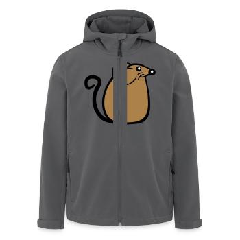 Maus Mäuschen Süße Kleine Ratte Nager Freundlich - Recycelte Männer Softshell-Jacke von Stanley/Stella - Anthrazit - Vorne - AI Model Male 185 light (185cm)