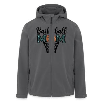 Basketball Mom cooles Design für Mütter - Recycelte Männer Softshell-Jacke von Stanley/Stella - Anthrazit - Vorne - AI Model Male 185 light (185cm)