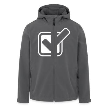 Häkchen Symbol Ankreuzen - Recycelte Männer Softshell-Jacke von Stanley/Stella - Anthrazit - Vorne - AI Model Male 185 light (185cm)