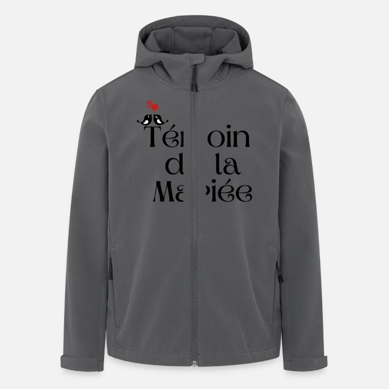 Témoin de la mariée - Veste softshell homme en polyester recyclé Stanley/Stella - charbon