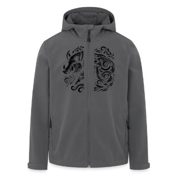 Wildschwein - Recycelte Männer Softshell-Jacke von Stanley/Stella - Anthrazit - Vorne - AI Model Male 185 light (185cm)