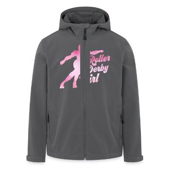 Roller Derby Girl Roller Derby Skating - Recycelte Männer Softshell-Jacke von Stanley/Stella - Anthrazit - Vorne - AI Model Male 185 light (185cm)
