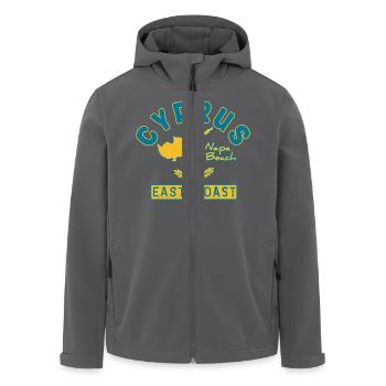 Zypern - Cyprus Travel- Flaggen Karte - Griechenla - Recycelte Männer Softshell-Jacke von Stanley/Stella - Anthrazit - Vorne - AI Model Male 185 light (185cm)
