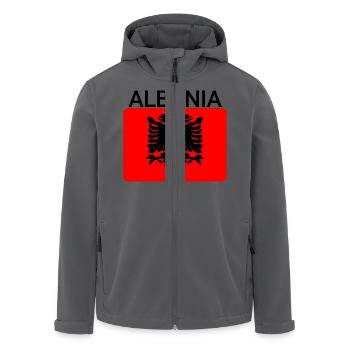 Albanien Flaggenkarten - Recycelte Männer Softshell-Jacke von Stanley/Stella - Anthrazit - Vorne - AI Model Male 185 light (185cm)