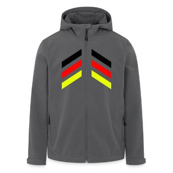 Deutschland - Recycelte Männer Softshell-Jacke von Stanley/Stella - Anthrazit - Vorne - AI Model Male 185 light (185cm)