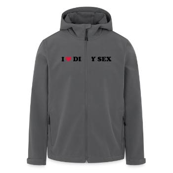 I Love Dirty Sex - Recycelte Männer Softshell-Jacke von Stanley/Stella - Anthrazit - Vorne - AI Model Male 185 light (185cm)