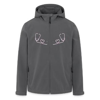 Arzt, Arzt, Krankenschwester - Recycelte Männer Softshell-Jacke von Stanley/Stella - Anthrazit - Vorne - AI Model Male 185 light (185cm)