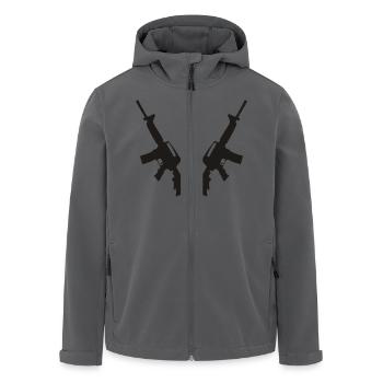 m16 2mal andere position - Recycelte Männer Softshell-Jacke von Stanley/Stella - Anthrazit - Vorne - AI Model Male 185 light (185cm)