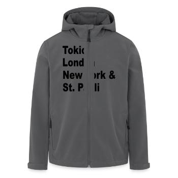 paris tokio st. pauli new york - Recycelte Männer Softshell-Jacke von Stanley/Stella - Anthrazit - Vorne - AI Model Male 185 light (185cm)