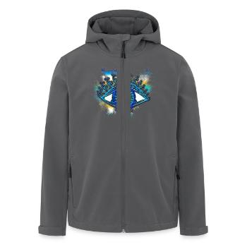 Auge, Träger des Lichtes, Symbol der Klarheit - Recycelte Männer Softshell-Jacke von Stanley/Stella - Anthrazit - Vorne - AI Model Male 185 light (185cm)