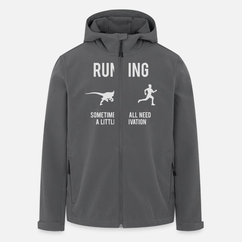 MANCHMAL BRAUCH JEDER EINE MOTIVATION - Recycelte Männer Softshell-Jacke von Stanley/Stella - Anthrazit