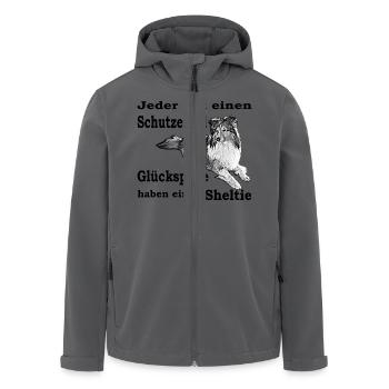Schutzengel Sheltie - Recycelte Männer Softshell-Jacke von Stanley/Stella - Anthrazit - Vorne - AI Model Male 185 light (185cm)