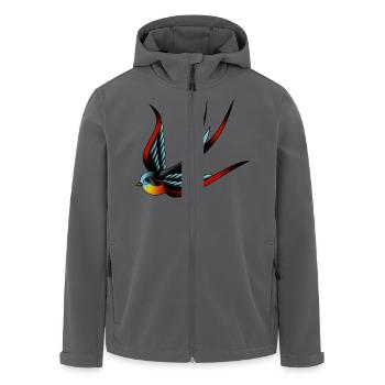 Schwalbe - Recycelte Männer Softshell-Jacke von Stanley/Stella - Anthrazit - Vorne - AI Model Male 185 light (185cm)
