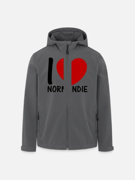 ich liebe Normandie 2c - Recycelte Männer Softshell-Jacke von Stanley/Stella - Anthrazit