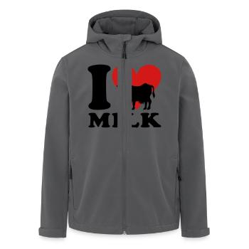 I love Milk - Recycelte Männer Softshell-Jacke von Stanley/Stella - Anthrazit - Vorne - AI Model Male 185 light (185cm)