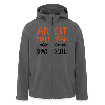 Arbeit - Recycelte Männer Softshell-Jacke von Stanley/Stella - Anthrazit - Vorne - AI Model Male 185 light (185cm)
