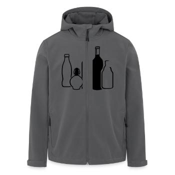 Flaschen - Recycelte Männer Softshell-Jacke von Stanley/Stella - Anthrazit - Vorne - AI Model Male 185 light (185cm)