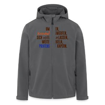 Krönchen vs Piratenschiff - Recycelte Männer Softshell-Jacke von Stanley/Stella - Anthrazit - Vorne - AI Model Male 185 light (185cm)