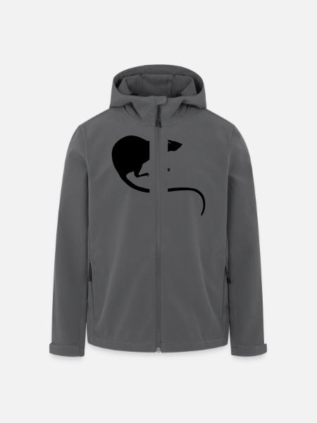 Ratte Maus Nager Nagetier Rattus Wanderratte tier - Recycelte Männer Softshell-Jacke von Stanley/Stella - Anthrazit