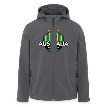 Australien Fußball Logo - Recycelte Männer Softshell-Jacke von Stanley/Stella - Anthrazit - Vorne - AI Model Male 185 light (185cm)