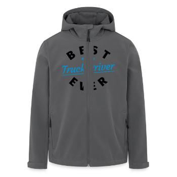 LKW-Fahrer Trucker - Recycelte Männer Softshell-Jacke von Stanley/Stella - Anthrazit - Vorne - AI Model Male 185 light (185cm)