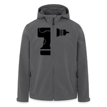 Akkuschrauber - Recycelte Männer Softshell-Jacke von Stanley/Stella - Anthrazit - Vorne - AI Model Male 185 light (185cm)