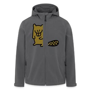 Biber - Recycelte Männer Softshell-Jacke von Stanley/Stella - Anthrazit - Vorne - AI Model Male 185 light (185cm)