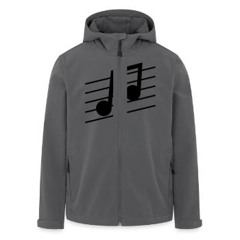 Musiknote - Recycelte Männer Softshell-Jacke von Stanley/Stella - Anthrazit - Vorne - AI Model Male 185 light (185cm)