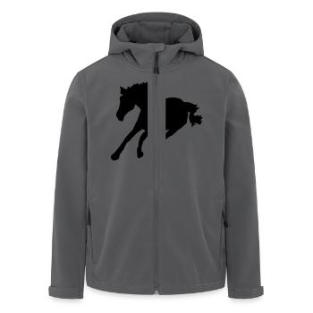 pferd - Recycelte Männer Softshell-Jacke von Stanley/Stella - Anthrazit - Vorne - AI Model Male 185 light (185cm)