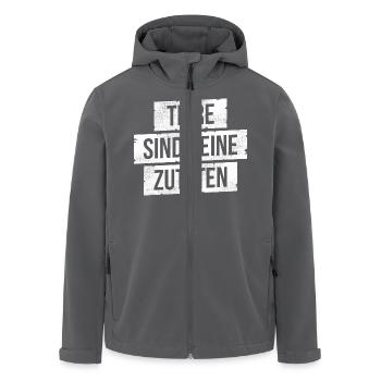 Tiere sind keine Zutaten - Recycelte Männer Softshell-Jacke von Stanley/Stella - Anthrazit - Vorne - AI Model Male 185 light (185cm)