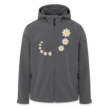 flowers_design - Veste softshell homme en polyester recyclé Stanley/Stella - charbon - Devant - AI Model Male 185 light (185cm)