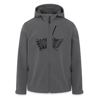 accordion - Recycelte Männer Softshell-Jacke von Stanley/Stella - Anthrazit - Vorne - AI Model Male 185 light (185cm)