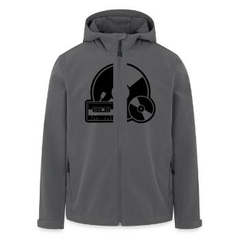 Retro Sound - Recycelte Männer Softshell-Jacke von Stanley/Stella - Anthrazit - Vorne - AI Model Male 185 light (185cm)