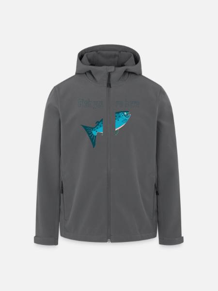 Fischer ohne Fisch lustiges Geschenk für Angler - Recycelte Männer Softshell-Jacke von Stanley/Stella - Anthrazit