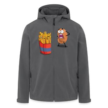 Arme Pommes - Recycelte Männer Softshell-Jacke von Stanley/Stella - Anthrazit - Vorne - AI Model Male 185 light (185cm)