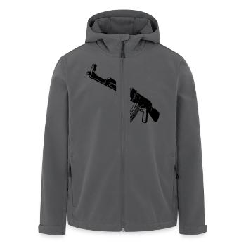 AK47 Kalaschnikow Maschinengewehr - Recycelte Männer Softshell-Jacke von Stanley/Stella - Anthrazit - Vorne - AI Model Male 185 light (185cm)