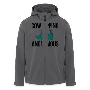 Cow Tipping Anonymous - Recycelte Männer Softshell-Jacke von Stanley/Stella - Anthrazit - Vorne - AI Model Male 185 light (185cm)
