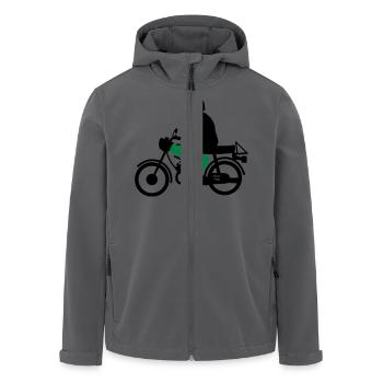 Fahrzeug - Simson S51 - Recycelte Männer Softshell-Jacke von Stanley/Stella - Anthrazit - Vorne - AI Model Male 185 light (185cm)