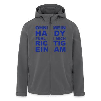 Einsam ohne Handy - Recycelte Männer Softshell-Jacke von Stanley/Stella - Anthrazit - Vorne - AI Model Male 185 light (185cm)