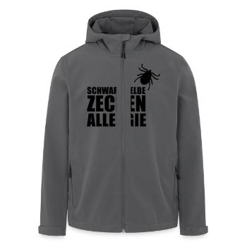 Schwarz-Gelbe Zeckenallerie - Recycelte Männer Softshell-Jacke von Stanley/Stella - Anthrazit - Vorne - AI Model Male 185 light (185cm)
