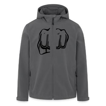 m1_fist - Recycelte Männer Softshell-Jacke von Stanley/Stella - Anthrazit - Vorne - AI Model Male 185 light (185cm)