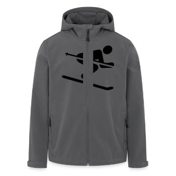 Ski - Recycelte Männer Softshell-Jacke von Stanley/Stella - Anthrazit - Vorne - AI Model Male 185 light (185cm)