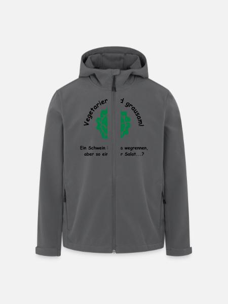 Vegetarier sind grausam - Recycelte Männer Softshell-Jacke von Stanley/Stella - Anthrazit