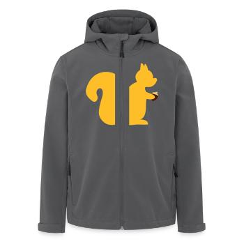 Eichhörnchen mit Nuss - Recycelte Männer Softshell-Jacke von Stanley/Stella - Anthrazit - Vorne - AI Model Male 185 light (185cm)