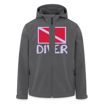 Diver Taucher Shirt - Recycelte Männer Softshell-Jacke von Stanley/Stella - Anthrazit - Vorne - AI Model Male 185 light (185cm)