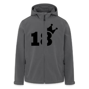 18 - Recycelte Männer Softshell-Jacke von Stanley/Stella - Anthrazit - Vorne - AI Model Male 185 light (185cm)