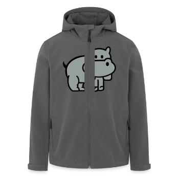 Nilpferd - Recycelte Männer Softshell-Jacke von Stanley/Stella - Anthrazit - Vorne - AI Model Male 185 light (185cm)